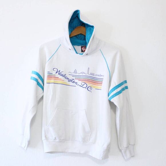 Vintage Other - Vintage Washington DC Rainbow Hooded Sweatshirt Medium